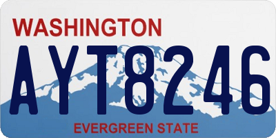 WA license plate AYT8246