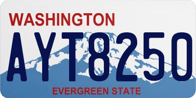 WA license plate AYT8250