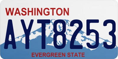 WA license plate AYT8253