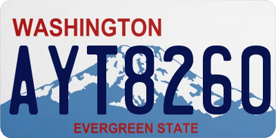WA license plate AYT8260