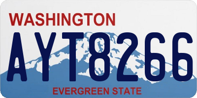 WA license plate AYT8266