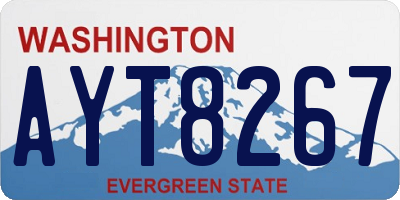 WA license plate AYT8267