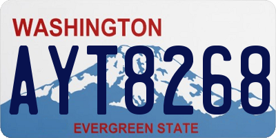 WA license plate AYT8268