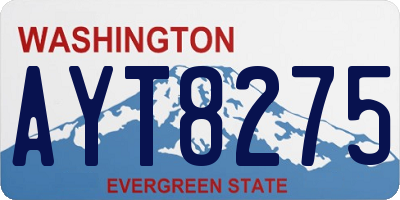 WA license plate AYT8275