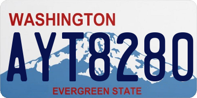 WA license plate AYT8280