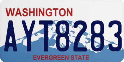 WA license plate AYT8283