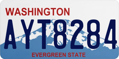 WA license plate AYT8284