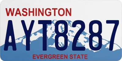 WA license plate AYT8287