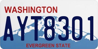 WA license plate AYT8301
