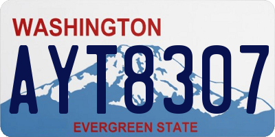 WA license plate AYT8307