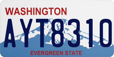 WA license plate AYT8310
