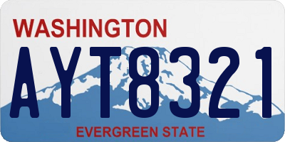 WA license plate AYT8321