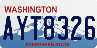 WA license plate AYT8326