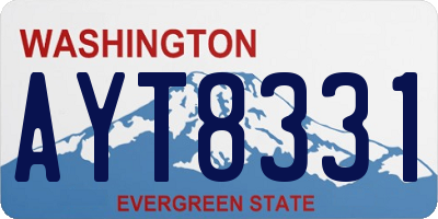 WA license plate AYT8331