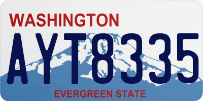 WA license plate AYT8335