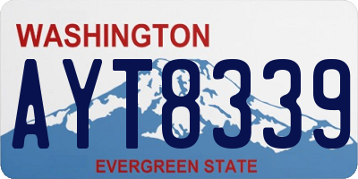 WA license plate AYT8339