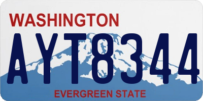 WA license plate AYT8344