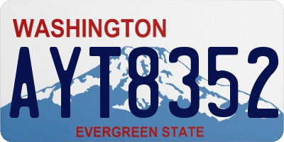 WA license plate AYT8352