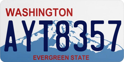 WA license plate AYT8357