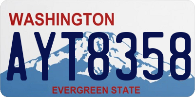 WA license plate AYT8358