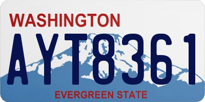 WA license plate AYT8361