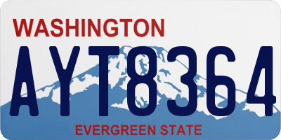 WA license plate AYT8364