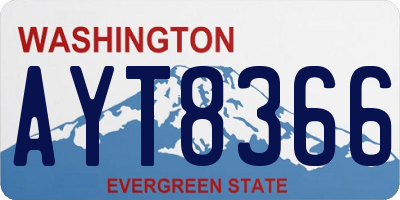 WA license plate AYT8366