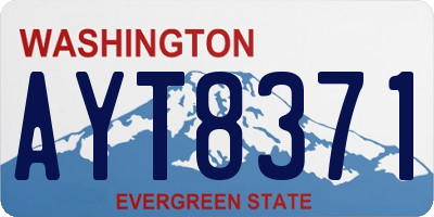 WA license plate AYT8371