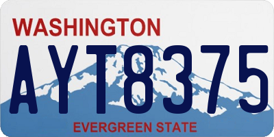 WA license plate AYT8375