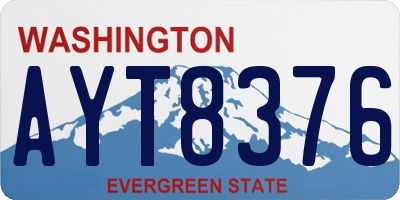 WA license plate AYT8376