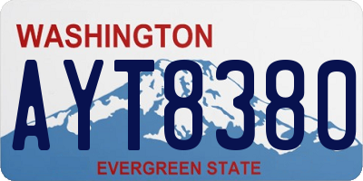 WA license plate AYT8380