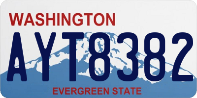 WA license plate AYT8382