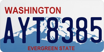 WA license plate AYT8385