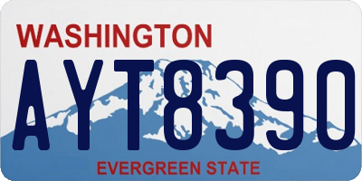 WA license plate AYT8390