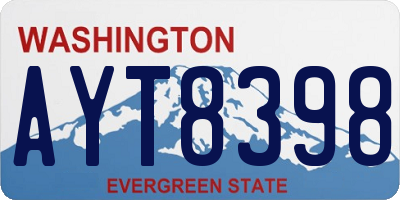 WA license plate AYT8398