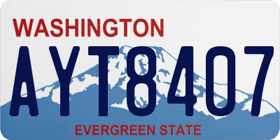 WA license plate AYT8407
