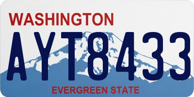 WA license plate AYT8433