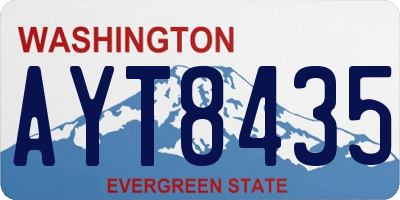 WA license plate AYT8435