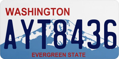 WA license plate AYT8436