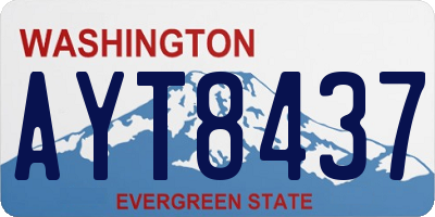 WA license plate AYT8437