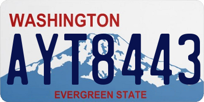 WA license plate AYT8443