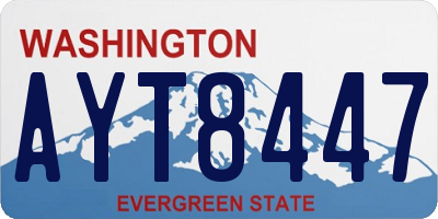 WA license plate AYT8447