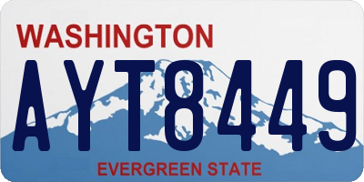 WA license plate AYT8449