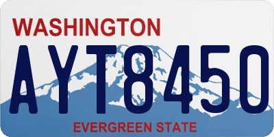 WA license plate AYT8450