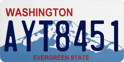 WA license plate AYT8451