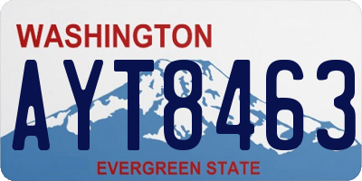 WA license plate AYT8463