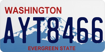 WA license plate AYT8466