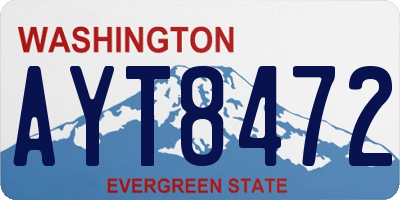 WA license plate AYT8472