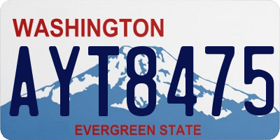 WA license plate AYT8475