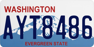 WA license plate AYT8486